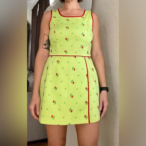 Vintage Lime Floral Romper - Picture 6 of 9